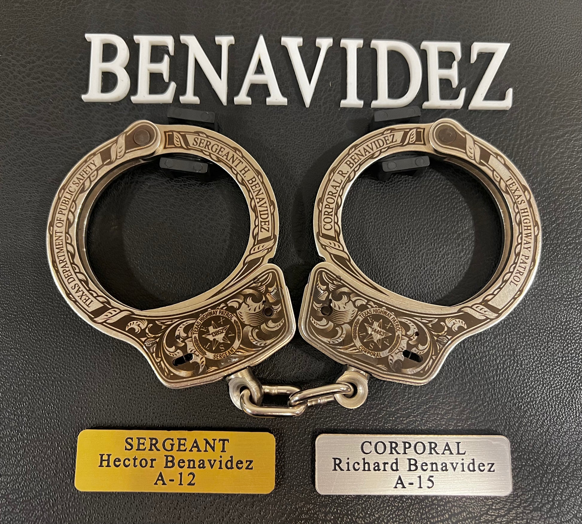 Engraved Handcuffs - Design 1 B – Salt and Pepper Designs Co