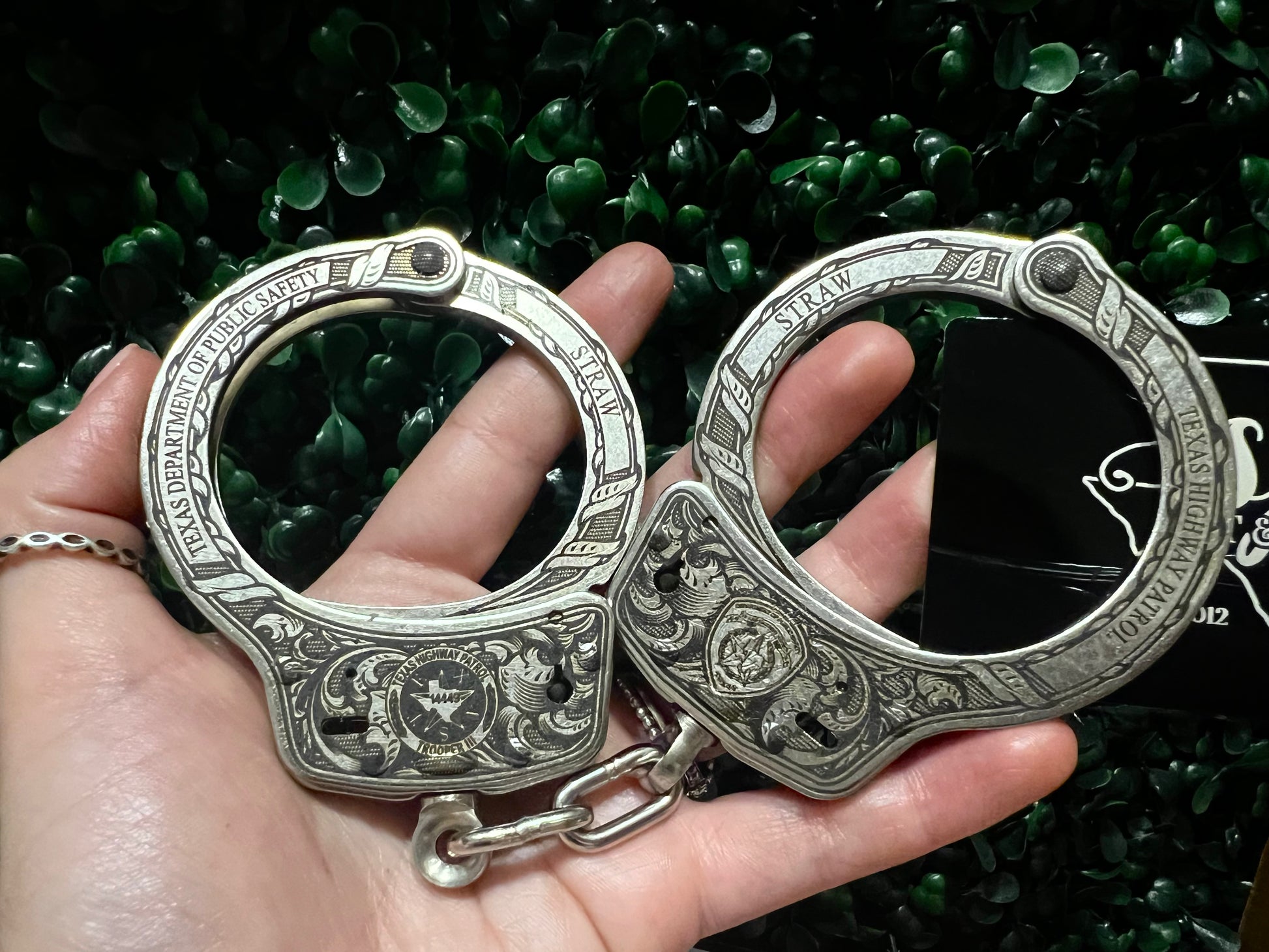 Engraved Handcuffs - Design 2 B – Salt and Pepper Designs Co