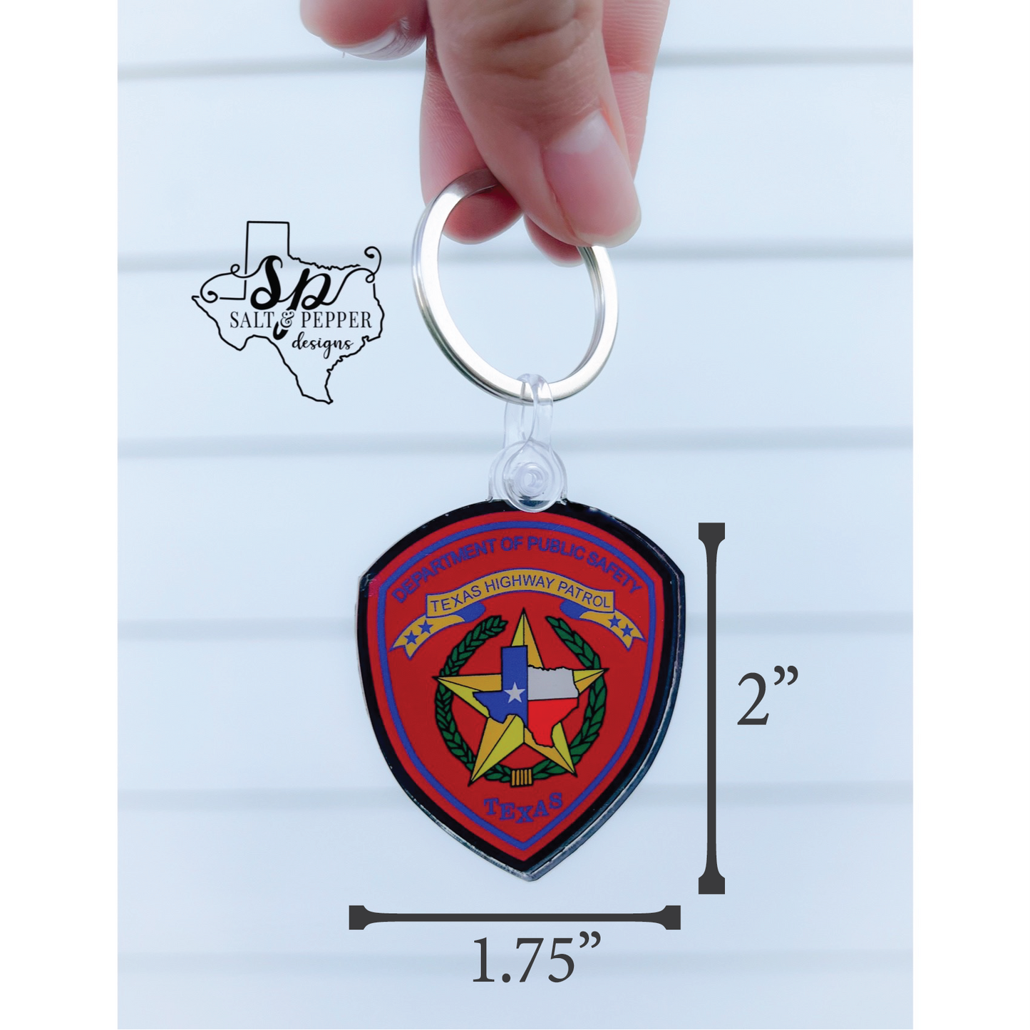 Texas Highway Patrol Patch Keychain - Acrylic