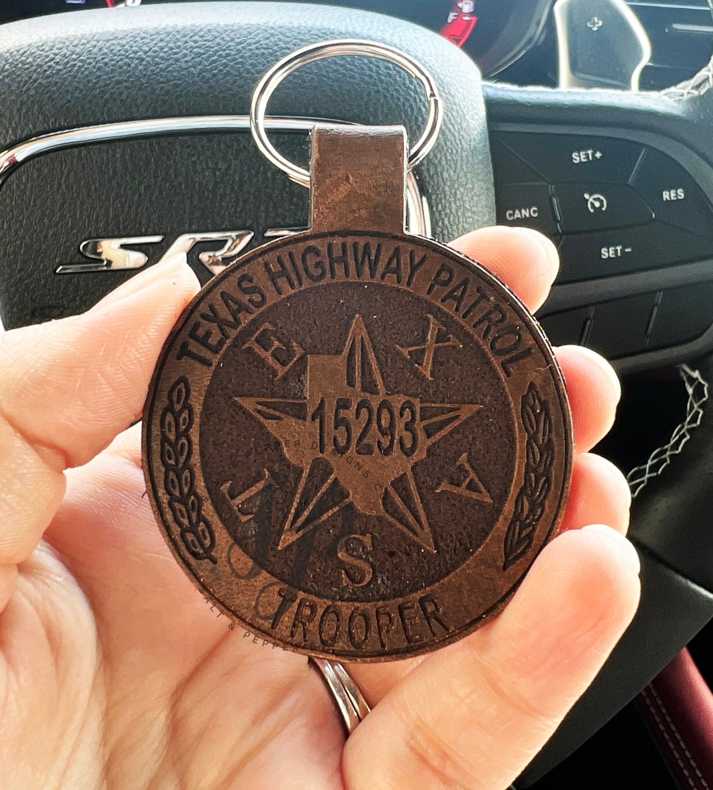 Texas CID Leather Key Chain - 10+