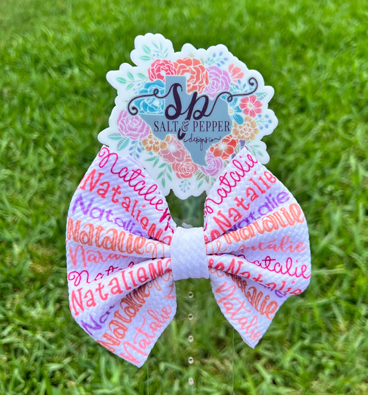 Flamingo Custom Name Bow