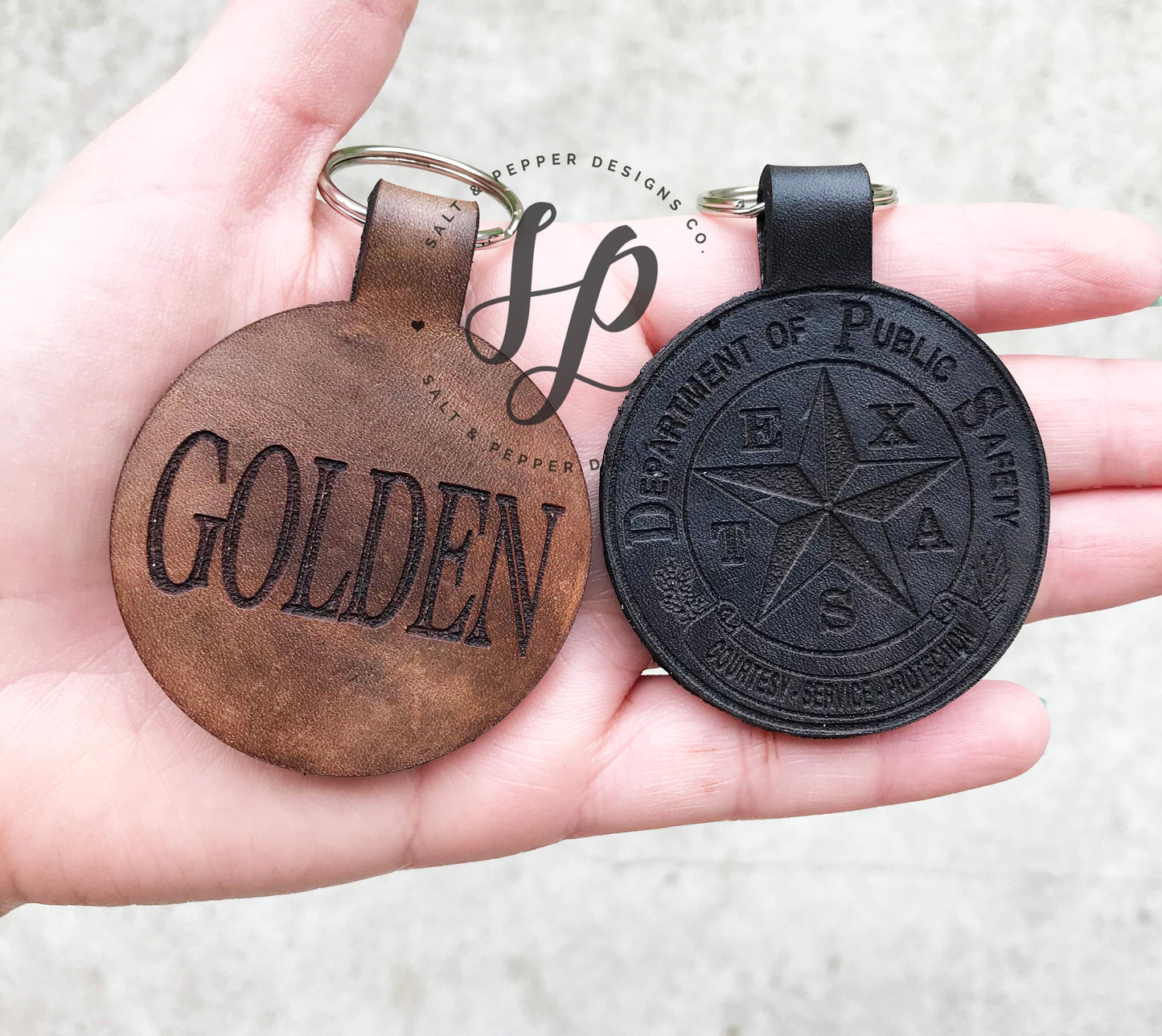 Texas CID Leather Key Chain - 10+