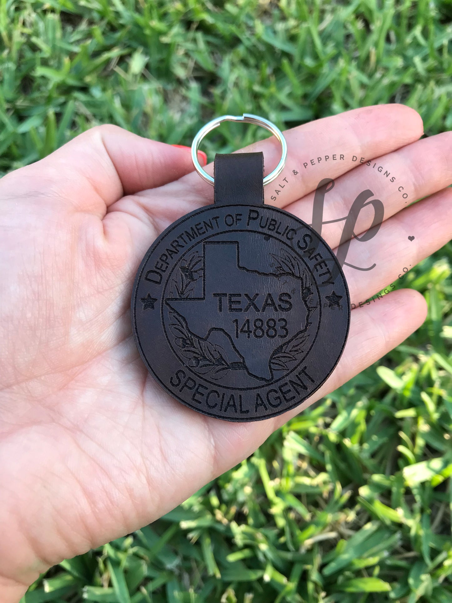 Texas CID Leather Key Chain - 10+