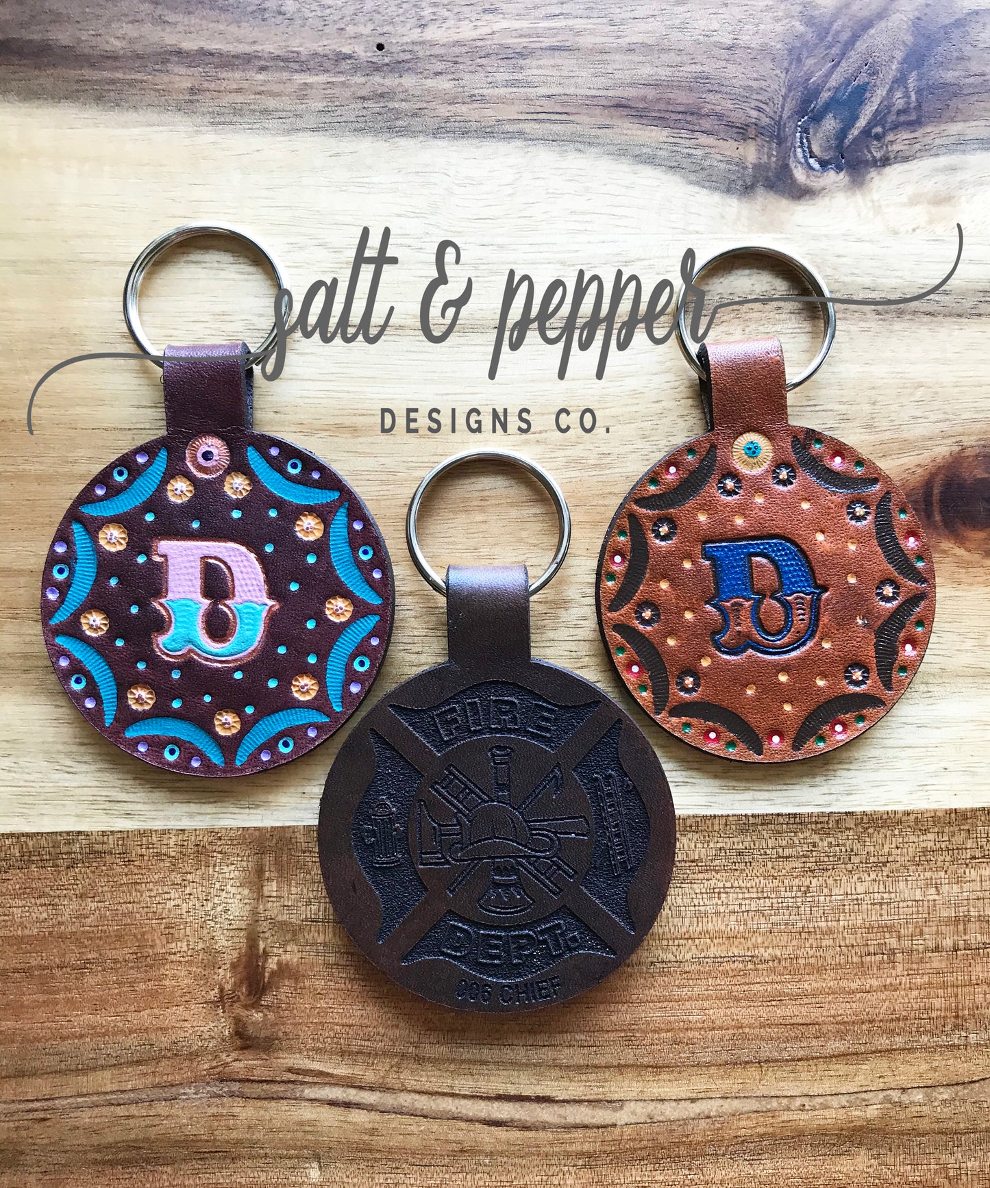 PD & FD Leather Key Chain